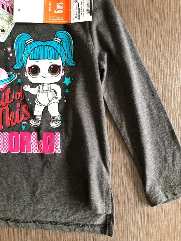 Tee-shirt fille manches longues LOL surprise 5 ans - photo numéro 5