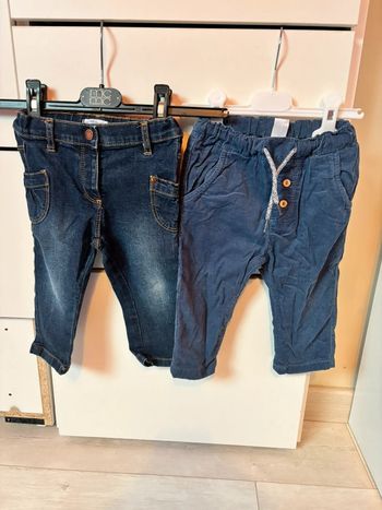 Jeans et pantalon en velours 12 mois