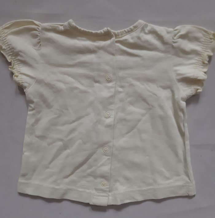 tee-shirt manches courtes jaune fille - fleurs, papillons - Gémo - 6 mois - photo numéro 5