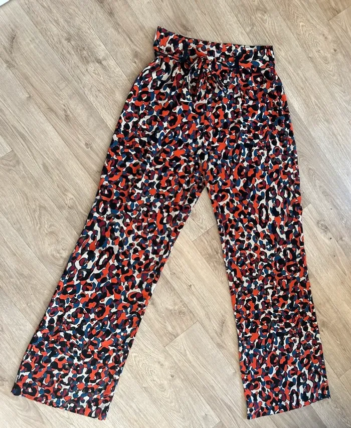 Les petites pantalon fluide, été imprimé taille M/38 Rouge/noir/blanc, multicolore - photo numéro 5