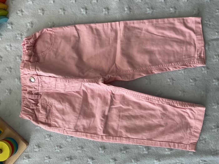pantalon léger rose taille réglable 18 mois tissaia - photo numéro 4
