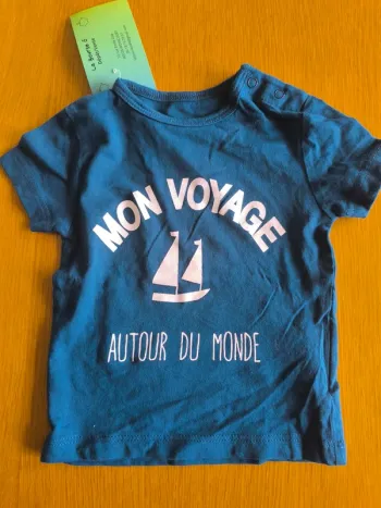 306408 tee-shirt Mc bleu garçon 3 mois kiabi