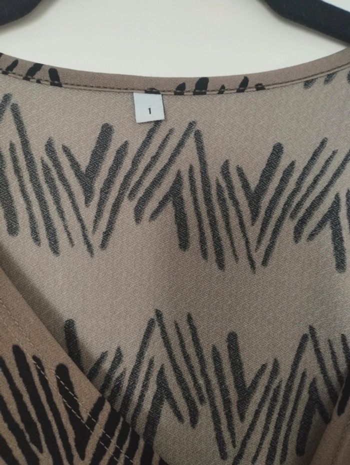 Robe sans manches femme marron et noire taille 1 - photo numéro 3