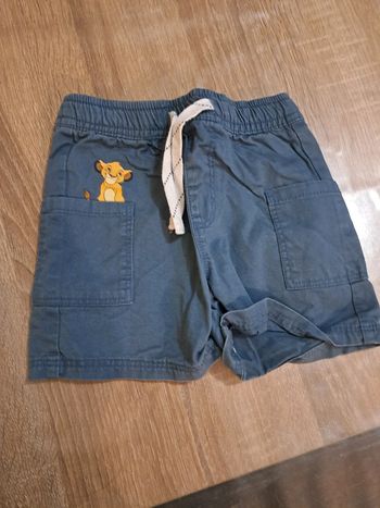 Short bleu Simba, roi lion 9 mois
