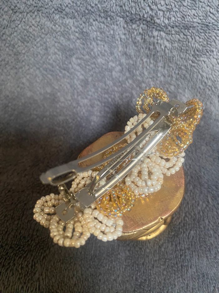 Vintage barrette à cheveux perles - photo numéro 5
