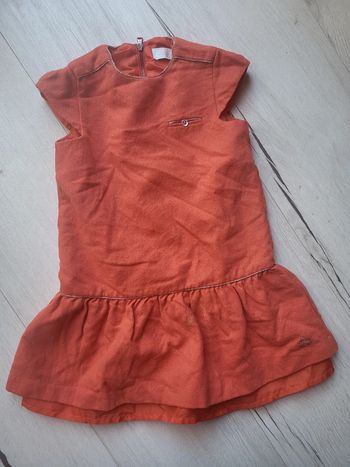 Robe tartine et chocolat orange rouille 4 ans