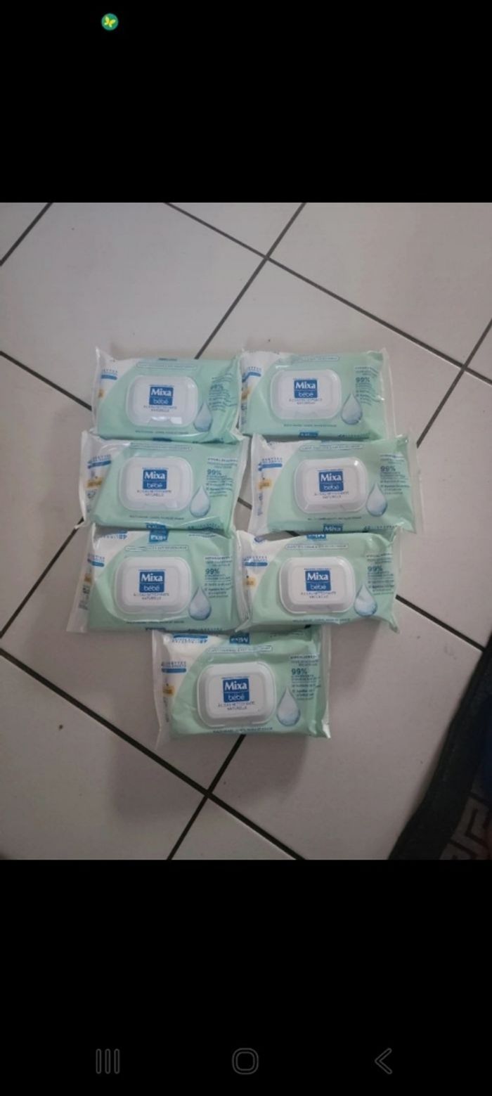 Lot de 7 lingettes lingettes  mixa bébé