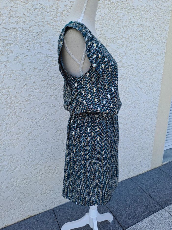 Robe été sans manche col et dos en V. Cache cache t. M - photo numéro 3