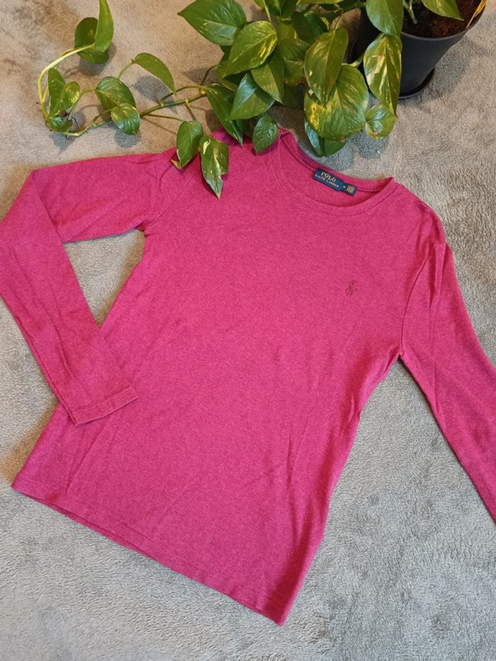 Pull fin Ralph Lauren rose