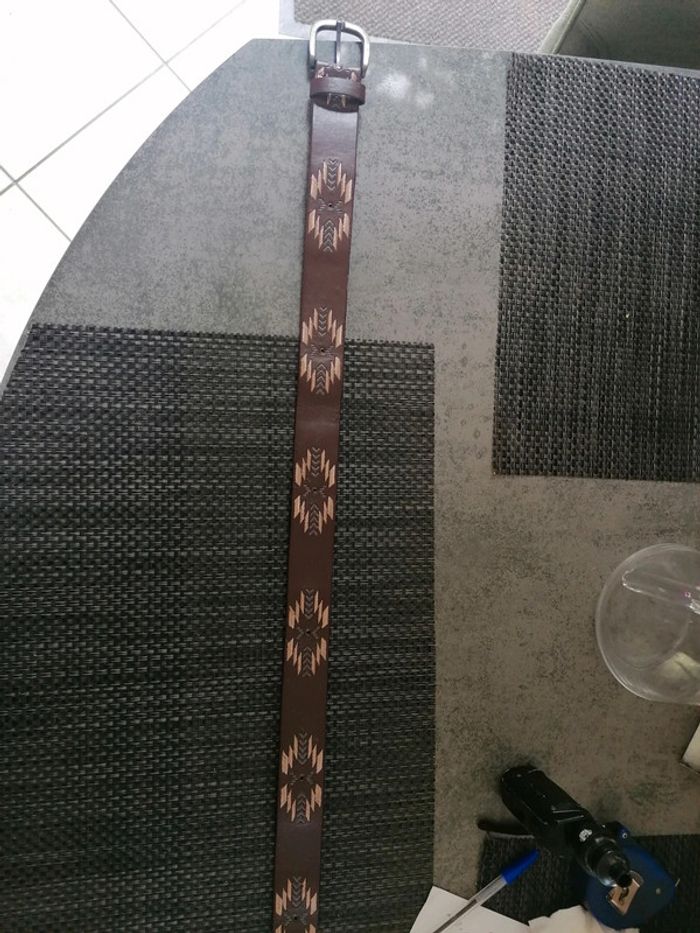 Ceinture femme marron tbe - photo numéro 3