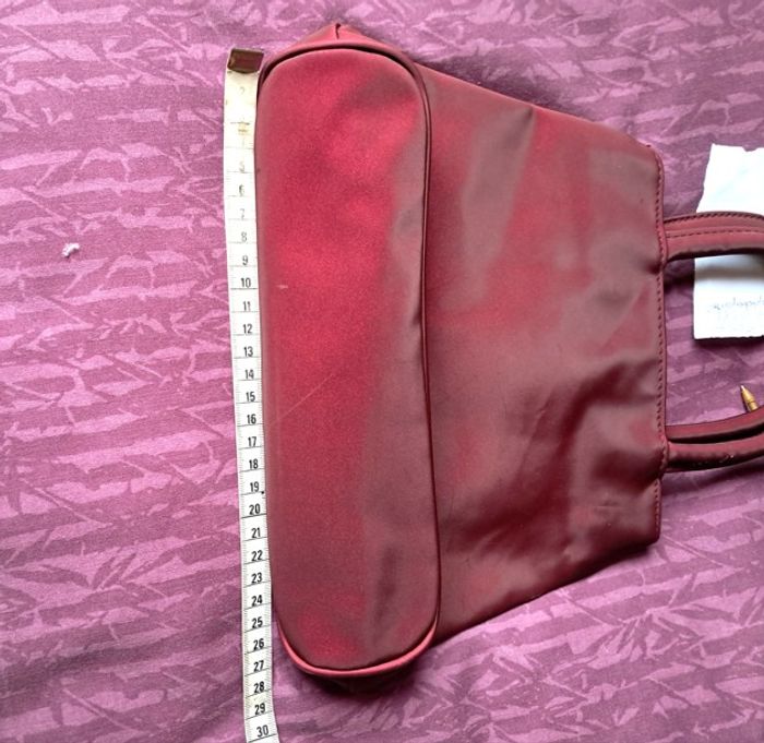 Sac à main, bordeaux moiré, élégant avec ses reflets - photo numéro 4