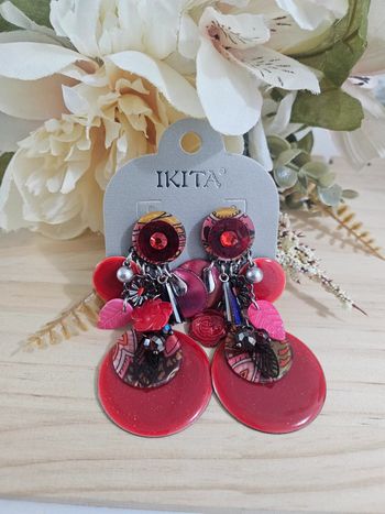 Boucles d oreilles bohème avec breloques et clips modèle 12 en acier inoxydable