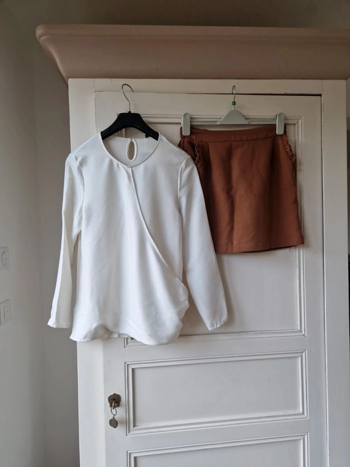 Lot de jupe et blouse🤎🤍