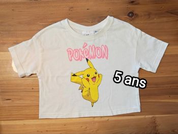 T.shirt crop top pokémon 5 ans 