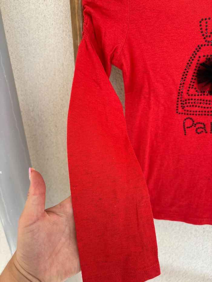 t shirt rouge à manches longues - photo numéro 3