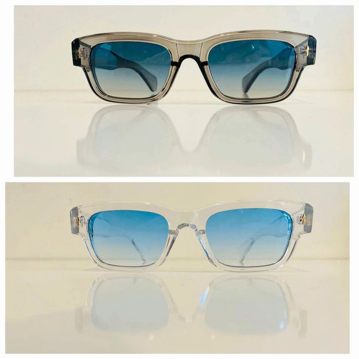 Lot de deux lunettes de soleil mixte blanc et gris transparent taille small catégorie 1 et 2 - photo numéro 2