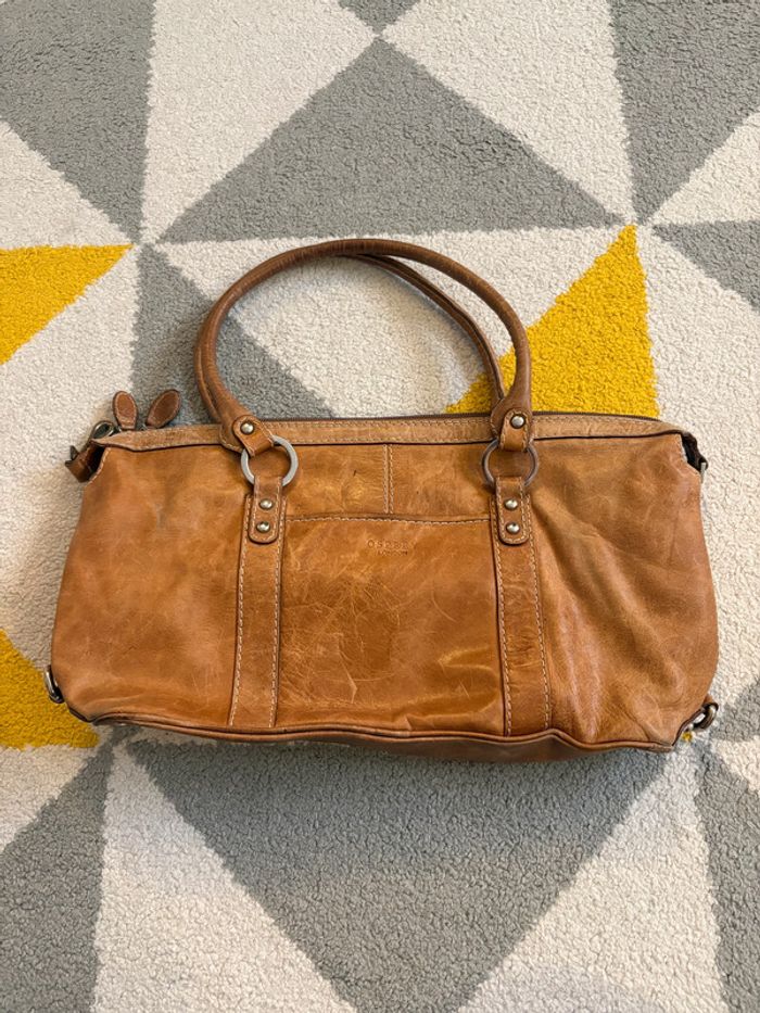 Sac à main en cuir Osprey couleur marron clair