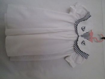 Robe blanche & marine Prénatal 