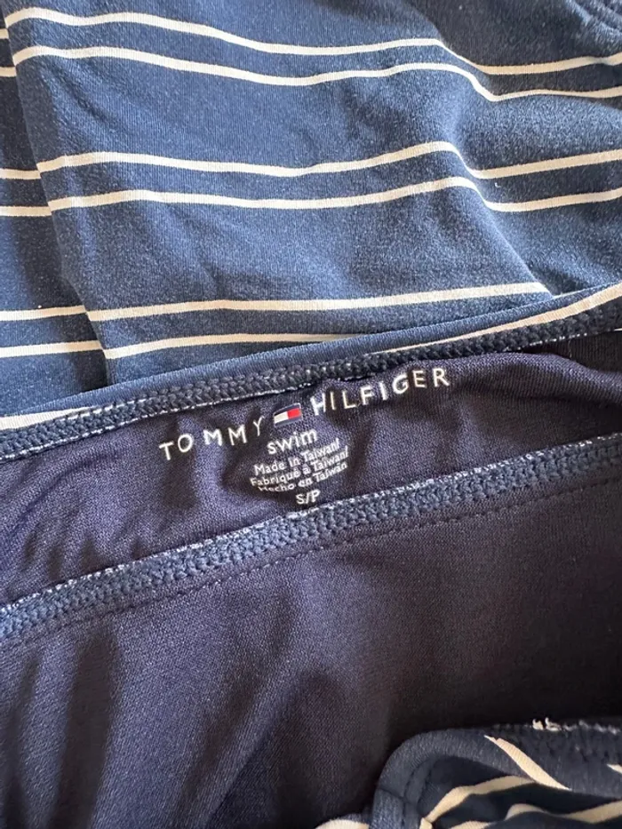 Maillot de bain Tommy Hilfiger bleu et blanc taille 36 - photo numéro 6