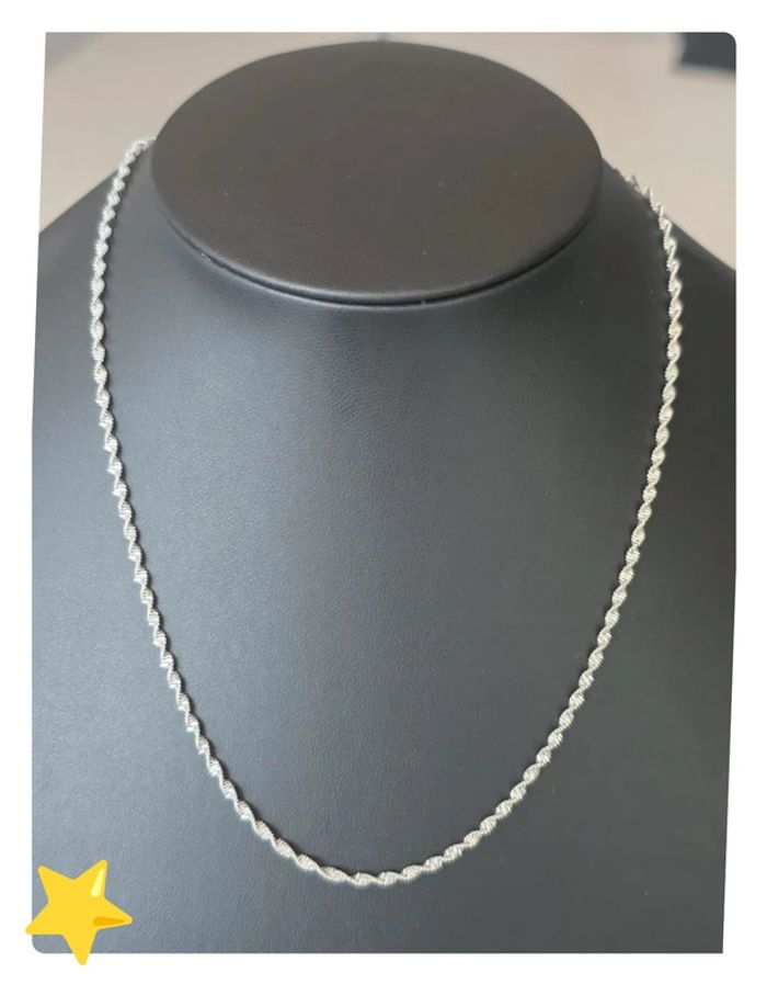 Collier maille Torsadé 2mm 40cm - photo numéro 3