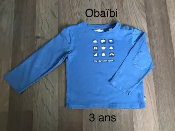 T-shirt manches longues Obaïbi 3 ans