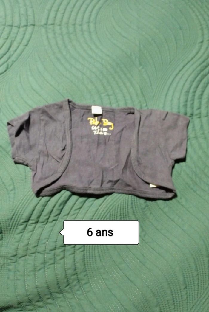 Gilet court bleu 6 ans