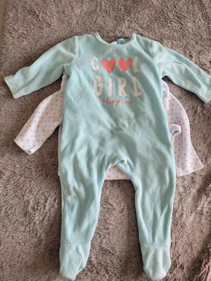 Lot de 2 pyjamas velours 12 mois - photo numéro 3