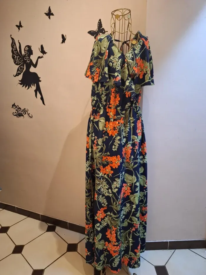 Robe longue imprimée