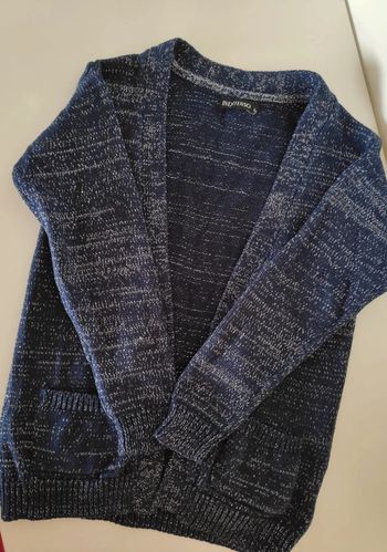 Gilet bleu pailleté 6 ans