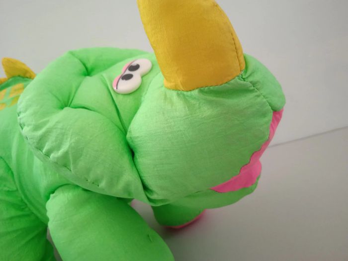 vintage doudou dinosaure puffalump fisher price - photo numéro 2