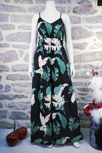 Combinaison ample escapade exotique noire et multicolore Femme taille 54 marque Asos 🌺 