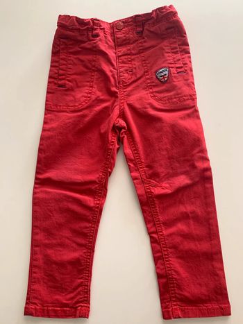Pantalon rouge garçon orchestra 23 mois