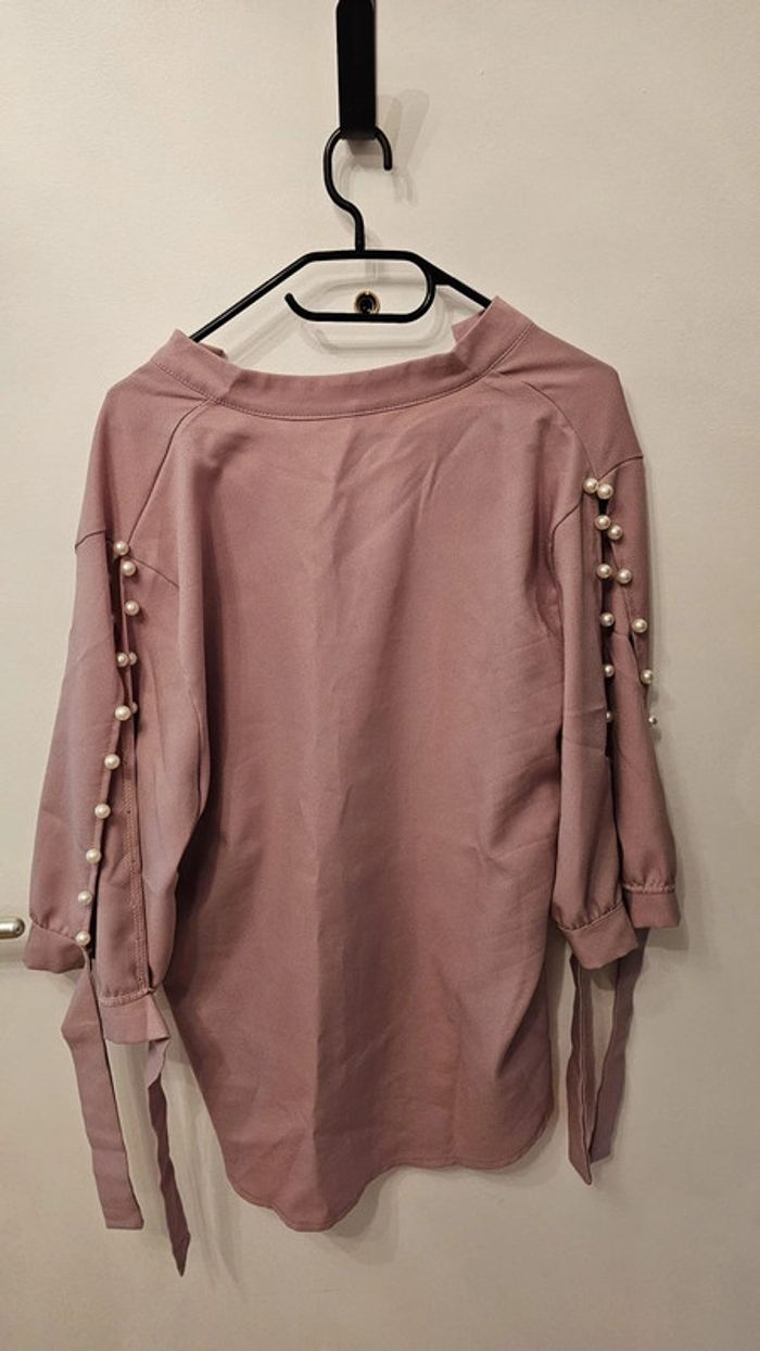 Chemisier femme à perles rose shein 2XL - photo numéro 2
