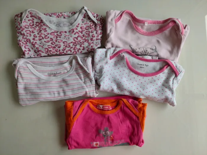Bodys bébé 18 mois (lot de 5)
