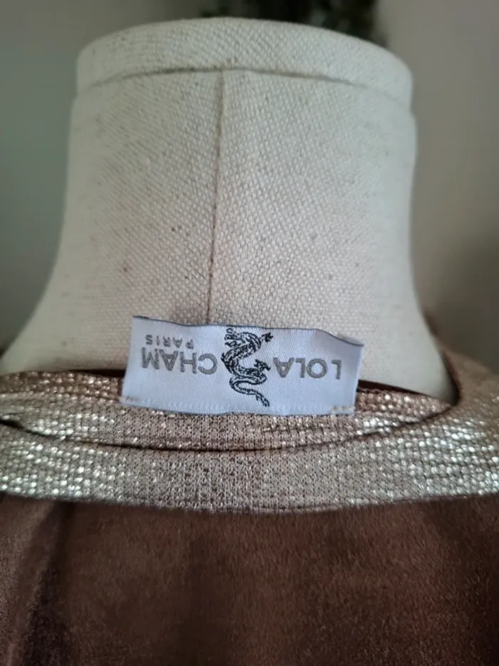 Veste Lola Cham Paris Marron & Doré 🌟 - photo numéro 5