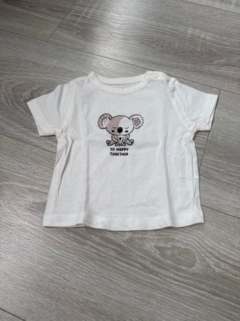 Tee shirt blanc - Taille 1 mois - Kiabi 