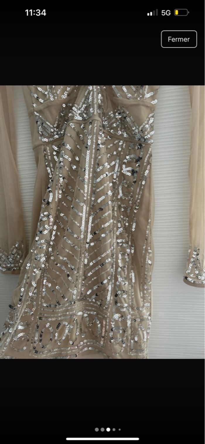 Robe soirée pailleté dos nus - photo numéro 4