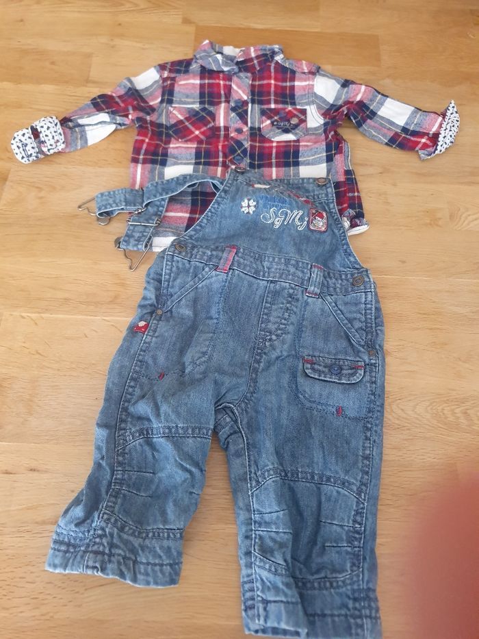 Salopette et chemise