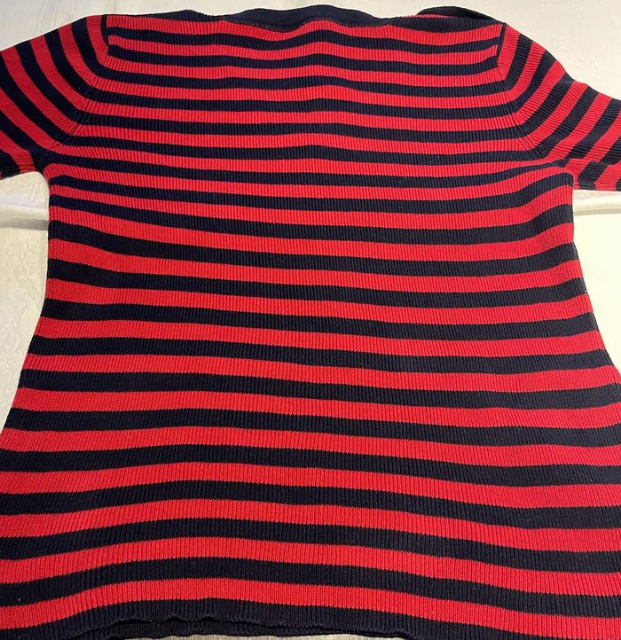 Pull Marin Rouge et Bleu Femme Ralph Lauren Taille XL - photo numéro 2