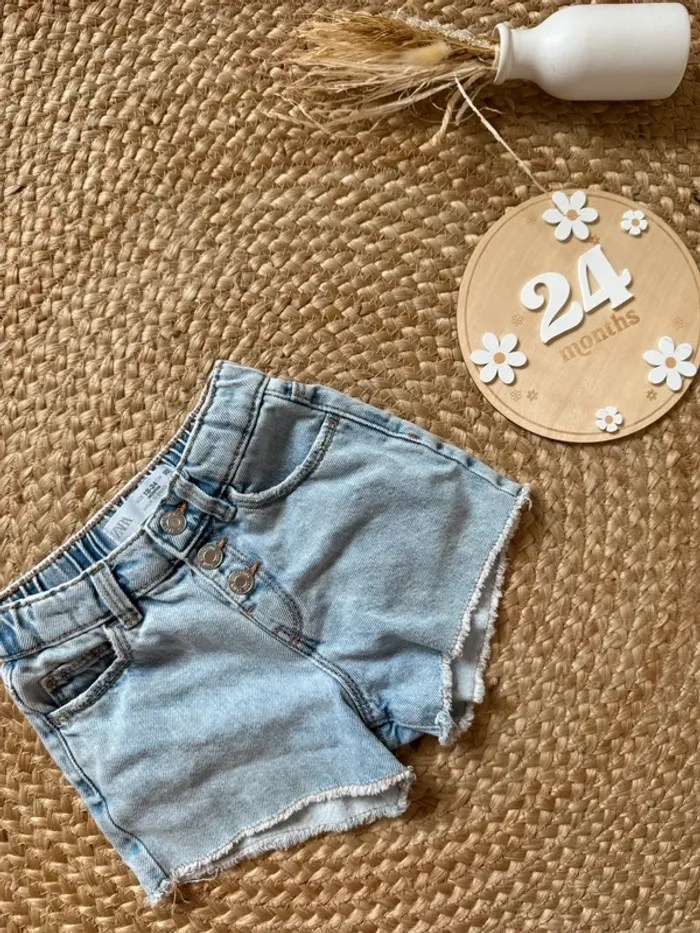 Short en jeans - Zara - 24 mois - photo numéro 2