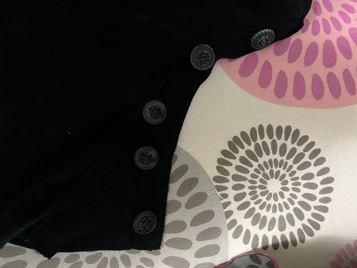 Robe noire col avec bouton S - photo numéro 10