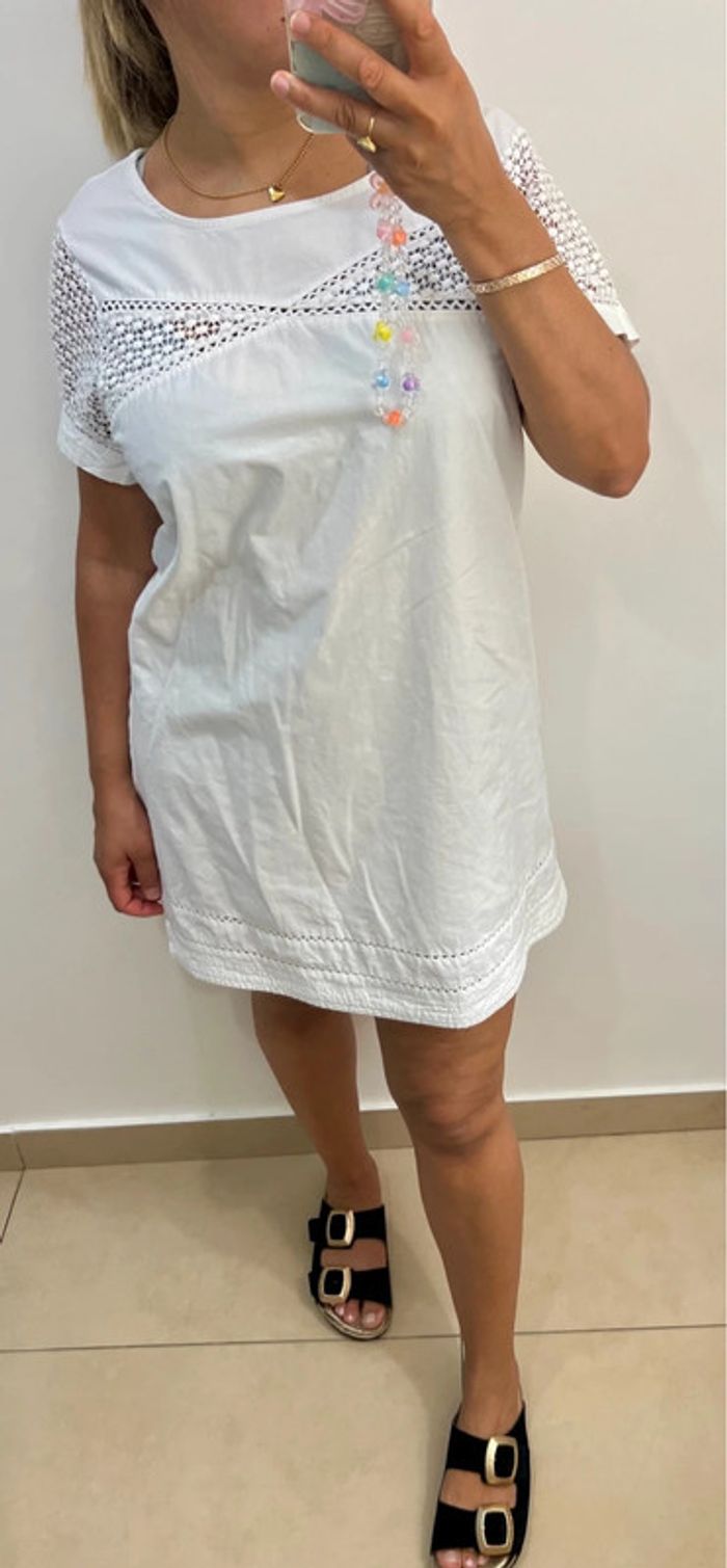 Robe Courte Droite Avec Broderie Taille L - photo numéro 2