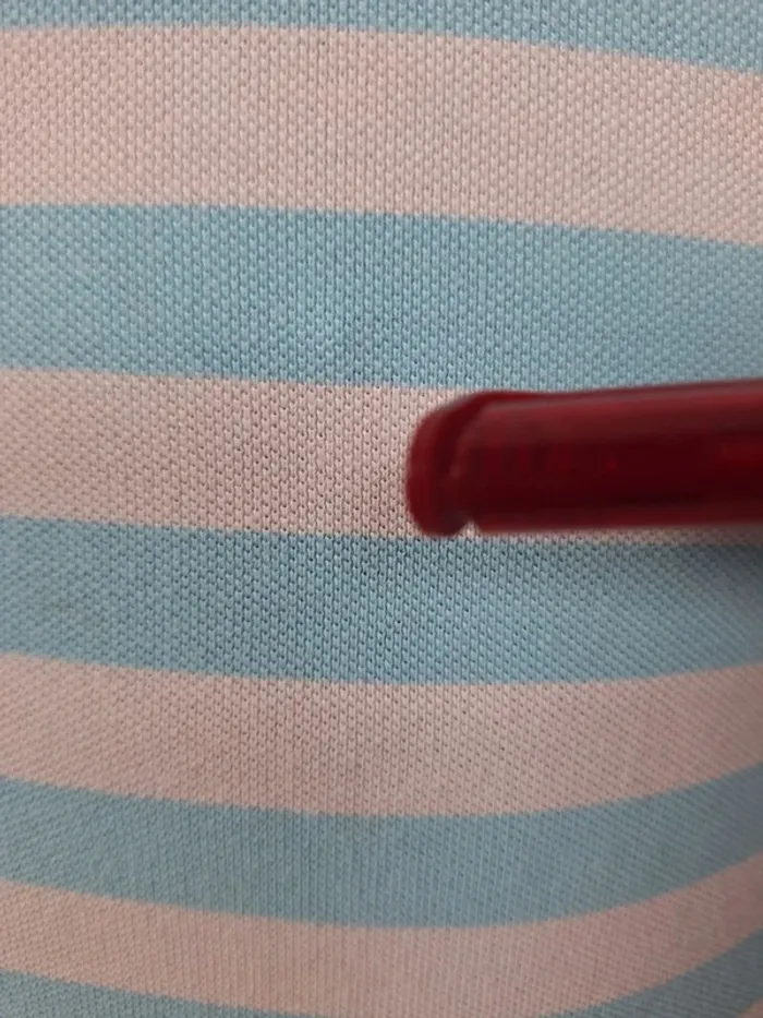 Polo Ralph Lauren Custom Fit – rayures bleu ciel/blanc – Taille S - brodé (570) - photo numéro 9