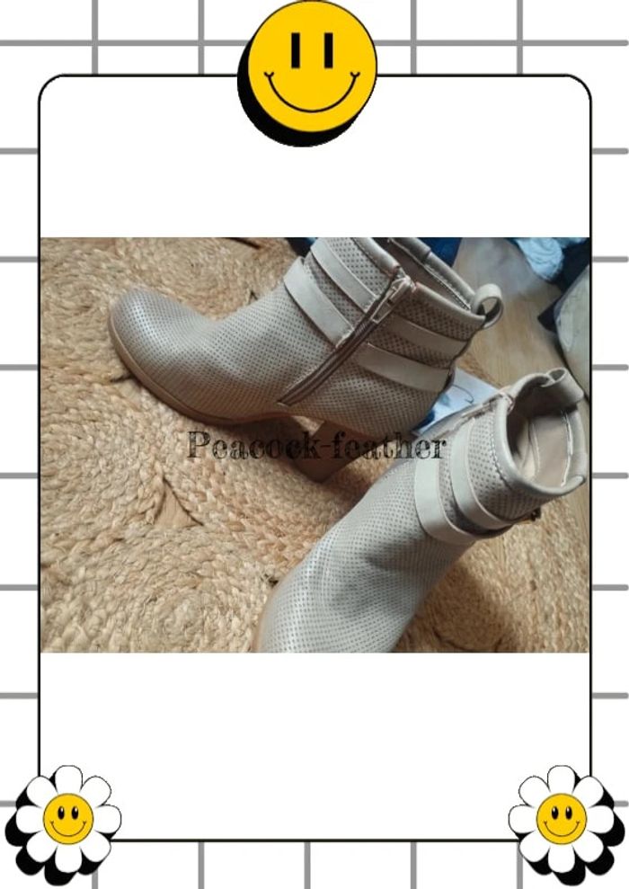 Bottines talons beiges 36 - photo numéro 7