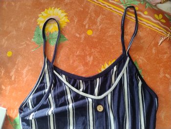 Robe longue à rayures