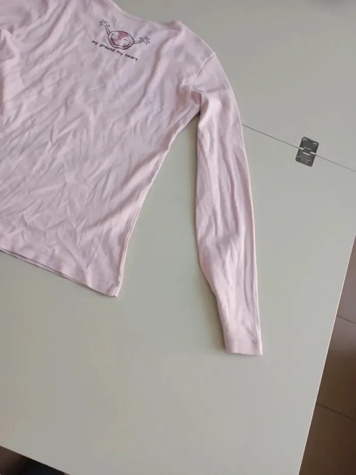 T-shirt manches longues don't touch to my planet 14 ans - photo numéro 7