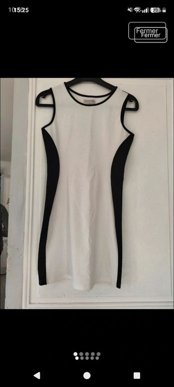 Robe moulante blanche et noire taille S (Modatoi)