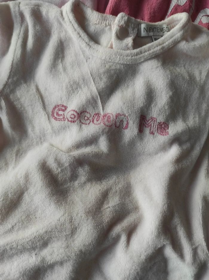 Lot de 4 pyjamas velours fille 12 mois - photo numéro 3