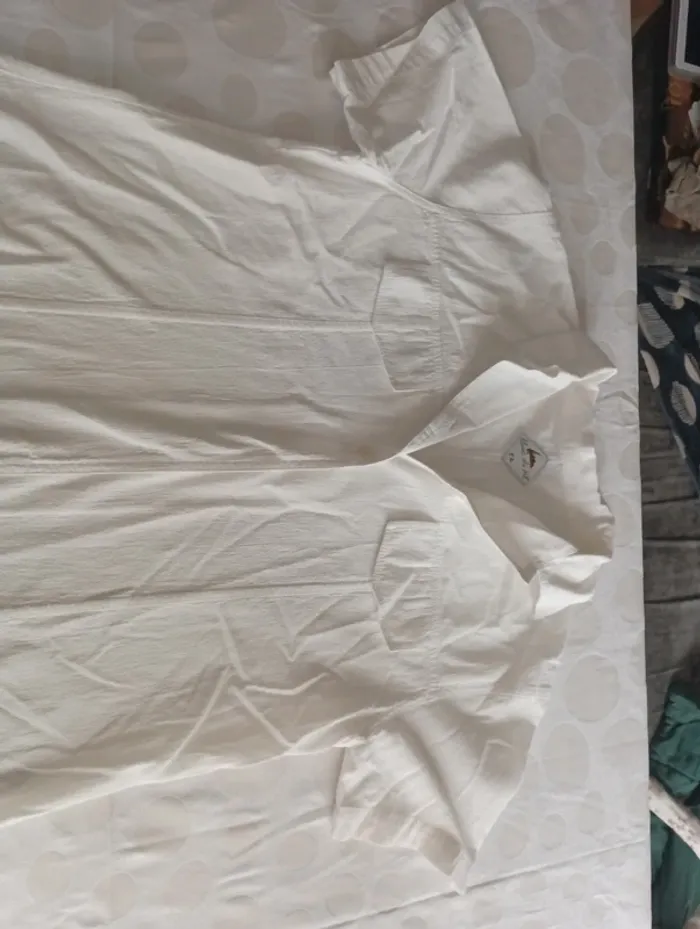 Chemise manches courtes femme taille 42 Blanc du Nil