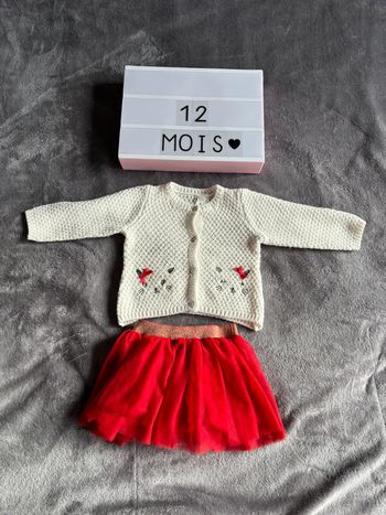 Ensemble short + gilet Vertbaudet 12 mois
